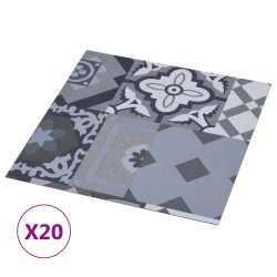 vidaXL PVC-Fliesen Selbstklebend 20 Stk. 1,86 m² Mehrfarbiges Muster