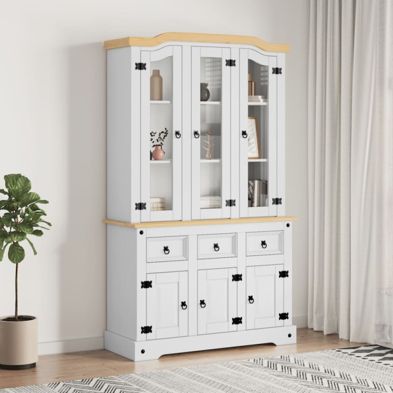vidaXL Highboard Corona 112x43x196 cm Massivholz Mexikanische Kiefer vidaXL Highboard Corona 112x43x196 cm Massivholz Mexikanische Kiefer