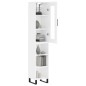 vidaXL Highboard Hochglanz-Weiß 34,5x34x180 cm Holzwerkstoff vidaXL Highboard Hochglanz-Weiß 34,5x34x180 cm Holzwerkstoff