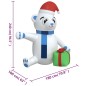 Weihnachtsdekoration Aufblasbarer Teddybär LED 240 cm Weihnachtsdekoration Aufblasbarer Teddybär LED 240 cm