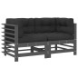 vidaXL Ecksofas mit Kissen 2 Stk. Grau Massivholz Kiefer vidaXL Ecksofas mit Kissen 2 Stk. Grau Massivholz Kiefer
