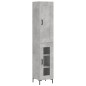 Highboard Betongrau 34,5x34x180 cm Holzwerkstoff Highboard Betongrau 34,5x34x180 cm Holzwerkstoff