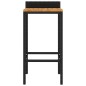 Barhocker 4 Stk. Schwarz Poly Rattan und Massivholz Akazie Barhocker 4 Stk. Schwarz Poly Rattan und Massivholz Akazie