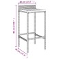 Barhocker 4 Stk. Schwarz Poly Rattan und Massivholz Akazie Barhocker 4 Stk. Schwarz Poly Rattan und Massivholz Akazie