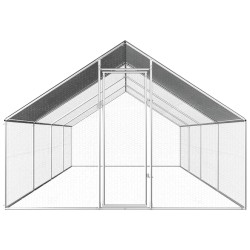 Outdoor-Hühnerkäfig 2,75x8x1,92 m Verzinkter Stahl
