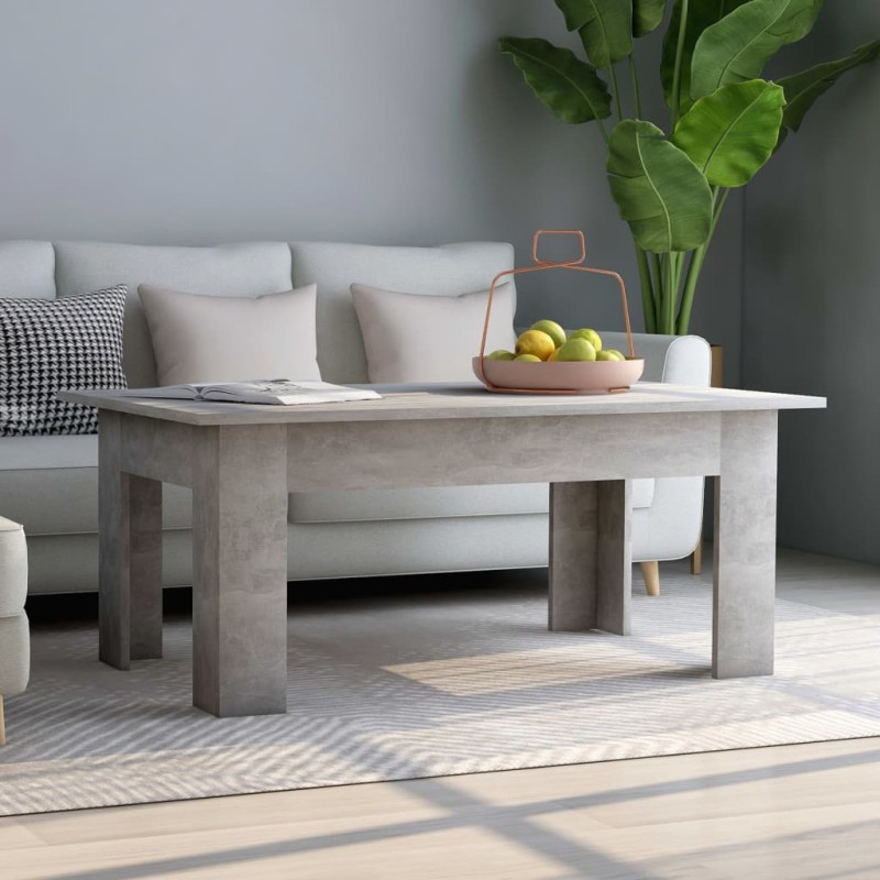 Couchtisch Betongrau 100x60x42 cm Holzwerkstoff Couchtisch Betongrau 100x60x42 cm Holzwerkstoff