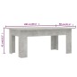 Couchtisch Betongrau 100x60x42 cm Holzwerkstoff Couchtisch Betongrau 100x60x42 cm Holzwerkstoff