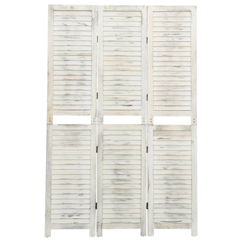 vidaXL 3-tlg. Raumteiler Antik-Weiß 105x165 cm Holz vidaXL 3-tlg. Raumteiler Antik-Weiß 105x165 cm Holz