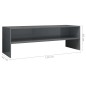 TV-Schrank Hochglanz-Grau 120x40x40 cm Holzwerkstoff TV-Schrank Hochglanz-Grau 120x40x40 cm Holzwerkstoff