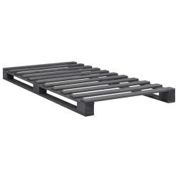 vidaXL Palettenbett Grau Massivholz Kiefer 100×200 cm