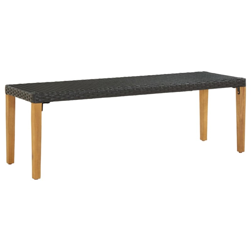 Gartenbank 80 cm Poly Rattan Schwarz Gartenbank 80 cm Poly Rattan Schwarz