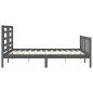 Massivholzbett mit Kopfteil Grau 160x200 cm Massivholzbett mit Kopfteil Grau 160x200 cm