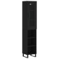 Highboard Schwarz 34,5x34x180 cm Holzwerkstoff Highboard Schwarz 34,5x34x180 cm Holzwerkstoff