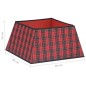 vidaXL Weihnachtsbaumrock Rot und Schwarz 48x48x25 cm vidaXL Weihnachtsbaumrock Rot und Schwarz 48x48x25 cm