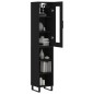 Highboard Schwarz 34,5x34x180 cm Holzwerkstoff Highboard Schwarz 34,5x34x180 cm Holzwerkstoff