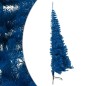 Künstlicher Halb-Weihnachtsbaum mit Ständer Blau 240 cm PVC Künstlicher Halb-Weihnachtsbaum mit Ständer Blau 240 cm PVC