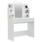 vidaXL Schminktisch mit Spiegel Weiß 96x40x142 cm vidaXL Schminktisch mit Spiegel Weiß 96x40x142 cm