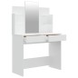 vidaXL Schminktisch mit Spiegel Weiß 96x40x142 cm vidaXL Schminktisch mit Spiegel Weiß 96x40x142 cm