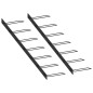 Wand-Weinregale für 14 Flaschen 2 Stk. Schwarz Metall Wand-Weinregale für 14 Flaschen 2 Stk. Schwarz Metall