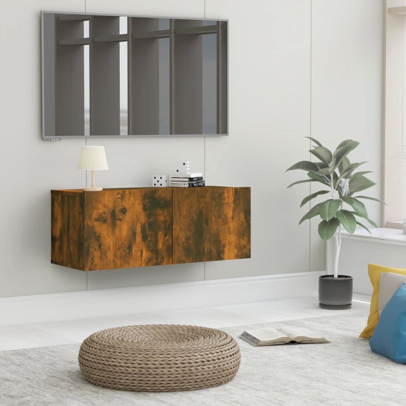 TV-Schrank Räuchereiche 80x30x30 cm Holzwerkstoff TV-Schrank Räuchereiche 80x30x30 cm Holzwerkstoff