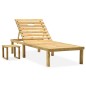 vidaXL Garten-Sonnenliege mit Tisch Kiefernholz Imprägniert vidaXL Garten-Sonnenliege mit Tisch Kiefernholz Imprägniert