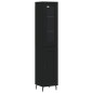 Highboard Schwarz 34,5x34x180 cm Holzwerkstoff Highboard Schwarz 34,5x34x180 cm Holzwerkstoff