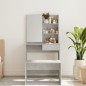 Schminktisch mit Spiegel Betongrau 74,5x40x141 cm Schminktisch mit Spiegel Betongrau 74,5x40x141 cm