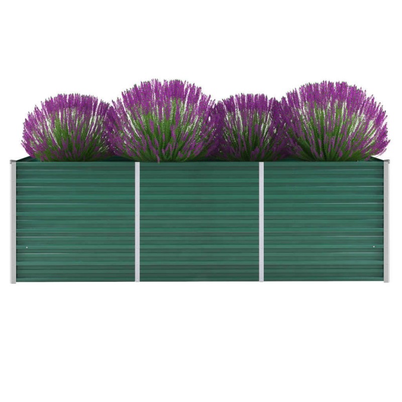 Garten-Hochbeet Verzinkter Stahl 240x80x77 cm Grün Garten-Hochbeet Verzinkter Stahl 240x80x77 cm Grün