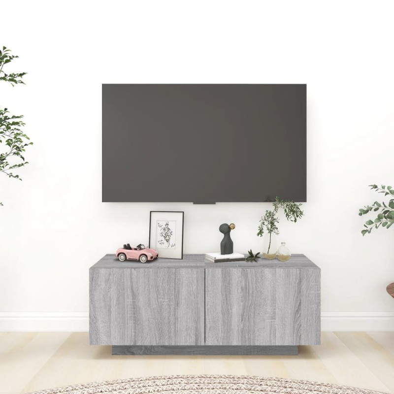 TV-Schrank Grau Sonoma 100x35x40 cm Holzwerkstoff TV-Schrank Grau Sonoma 100x35x40 cm Holzwerkstoff