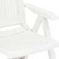 Verstellbare Gartenstühle 2 Stk. Kunststoff Weiß Verstellbare Gartenstühle 2 Stk. Kunststoff Weiß