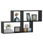 vidaXL Wandregal Schwarz 100x18x53 cm Holzwerkstoff vidaXL Wandregal Schwarz 100x18x53 cm Holzwerkstoff