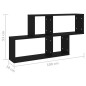 vidaXL Wandregal Schwarz 100x18x53 cm Holzwerkstoff vidaXL Wandregal Schwarz 100x18x53 cm Holzwerkstoff