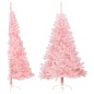 Künstlicher Halb-Weihnachtsbaum mit Ständer Rosa 120 cm PVC Künstlicher Halb-Weihnachtsbaum mit Ständer Rosa 120 cm PVC