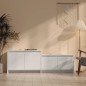 TV-Schrank Hochglanz-Weiß 146,5x35x50 cm Holzwerkstoff TV-Schrank Hochglanz-Weiß 146,5x35x50 cm Holzwerkstoff