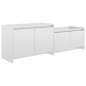 TV-Schrank Hochglanz-Weiß 146,5x35x50 cm Holzwerkstoff TV-Schrank Hochglanz-Weiß 146,5x35x50 cm Holzwerkstoff