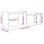 TV-Schrank Hochglanz-Weiß 146,5x35x50 cm Holzwerkstoff TV-Schrank Hochglanz-Weiß 146,5x35x50 cm Holzwerkstoff