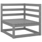 Garten-Ecksofas 2 Stk. Grau Massivholz Kiefer Garten-Ecksofas 2 Stk. Grau Massivholz Kiefer