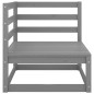 Garten-Ecksofas 2 Stk. Grau Massivholz Kiefer Garten-Ecksofas 2 Stk. Grau Massivholz Kiefer