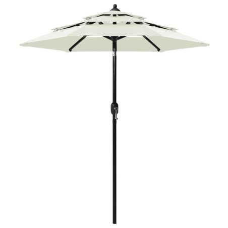 Sonnenschirm mit Aluminium-Mast 3-lagig Sandfarben 2 m