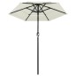 Sonnenschirm mit Aluminium-Mast 3-lagig Sandfarben 2 m Sonnenschirm mit Aluminium-Mast 3-lagig Sandfarben 2 m