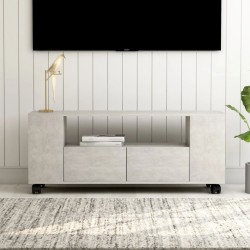 TV-Schrank Betongrau 120x35x48 cm Holzwerkstoff