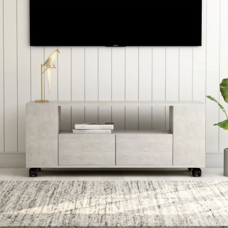 TV-Schrank Betongrau 120x35x48 cm Holzwerkstoff