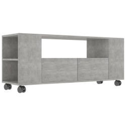 TV-Schrank Betongrau 120x35x48 cm Holzwerkstoff
