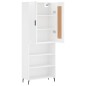 vidaXL Highboard Hochglanz-Weiß 69,5x34x180 cm Holzwerkstoff vidaXL Highboard Hochglanz-Weiß 69,5x34x180 cm Holzwerkstoff