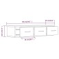 Wandschrank Räuchereiche 88x26x18,5 cm Holzwerkstoff Wandschrank Räuchereiche 88x26x18,5 cm Holzwerkstoff