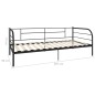 Tagesbett-Rahmen Schwarz Metall 90×200 cm Tagesbett-Rahmen Schwarz Metall 90×200 cm