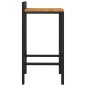 vidaXL Barhocker 2 Stk. Schwarz Poly Rattan und Massivholz Akazie vidaXL Barhocker 2 Stk. Schwarz Poly Rattan und Massivholz Akazie