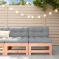 Mittelsofas mit Kissen 2 Stk. Massivholz Douglasie Mittelsofas mit Kissen 2 Stk. Massivholz Douglasie
