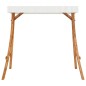 vidaXL Schaukelgestell mit Dach Creme Bugholz Massiv Teak-Finish vidaXL Schaukelgestell mit Dach Creme Bugholz Massiv Teak-Finish