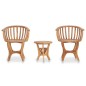 3-tlg. Garten-Bistro-Set Teak Massivholz 3-tlg. Garten-Bistro-Set Teak Massivholz